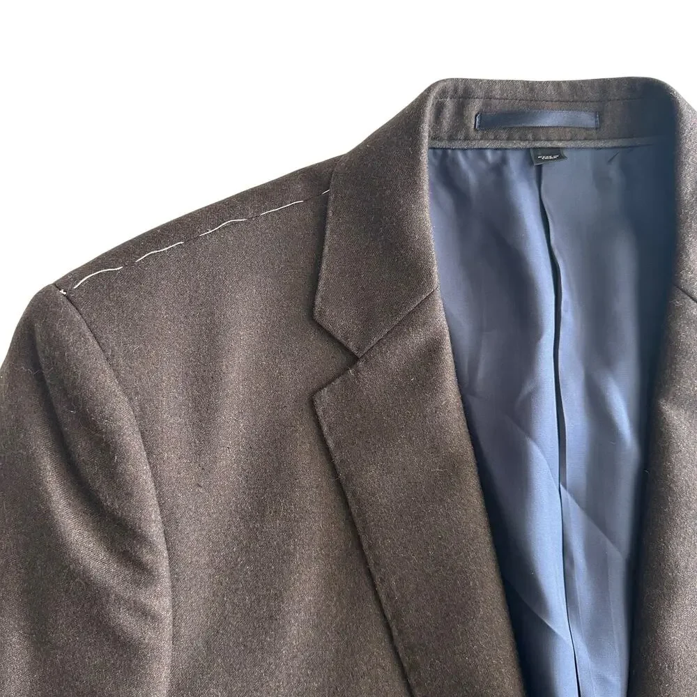J‎ Crew NWT Ludlow 100% Italian Wool Slim Fit Heathered Navy Blazer Jacket 40 L